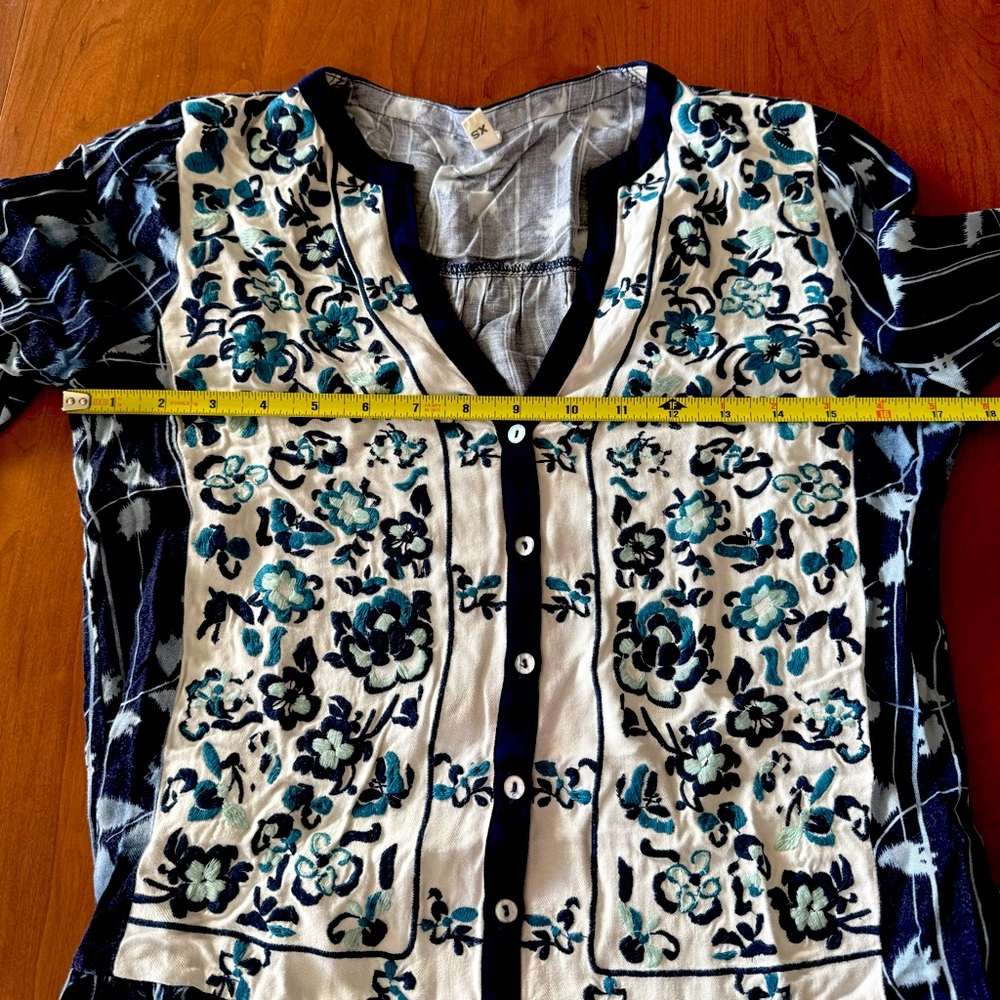 Anthropologie | Semele Floral Embroidered Shirtdress - Picture 13 of 14
